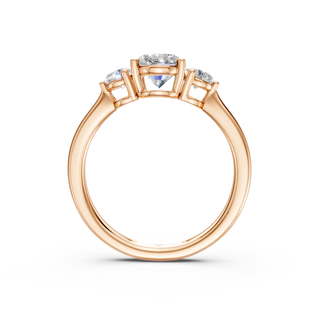 Pakhi Round Solitaire Diamond 3 stone Ladies Ring