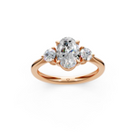 Load image into Gallery viewer, Pakhi Round Solitaire Diamond 3 stone Ladies Ring
