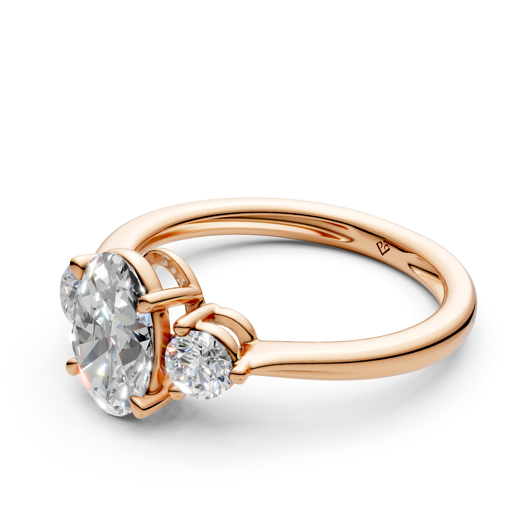 Pakhi Round Solitaire Diamond 3 stone Ladies Ring