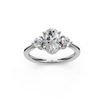 Load image into Gallery viewer, Pakhi Round Solitaire Diamond 3 stone Ladies Ring
