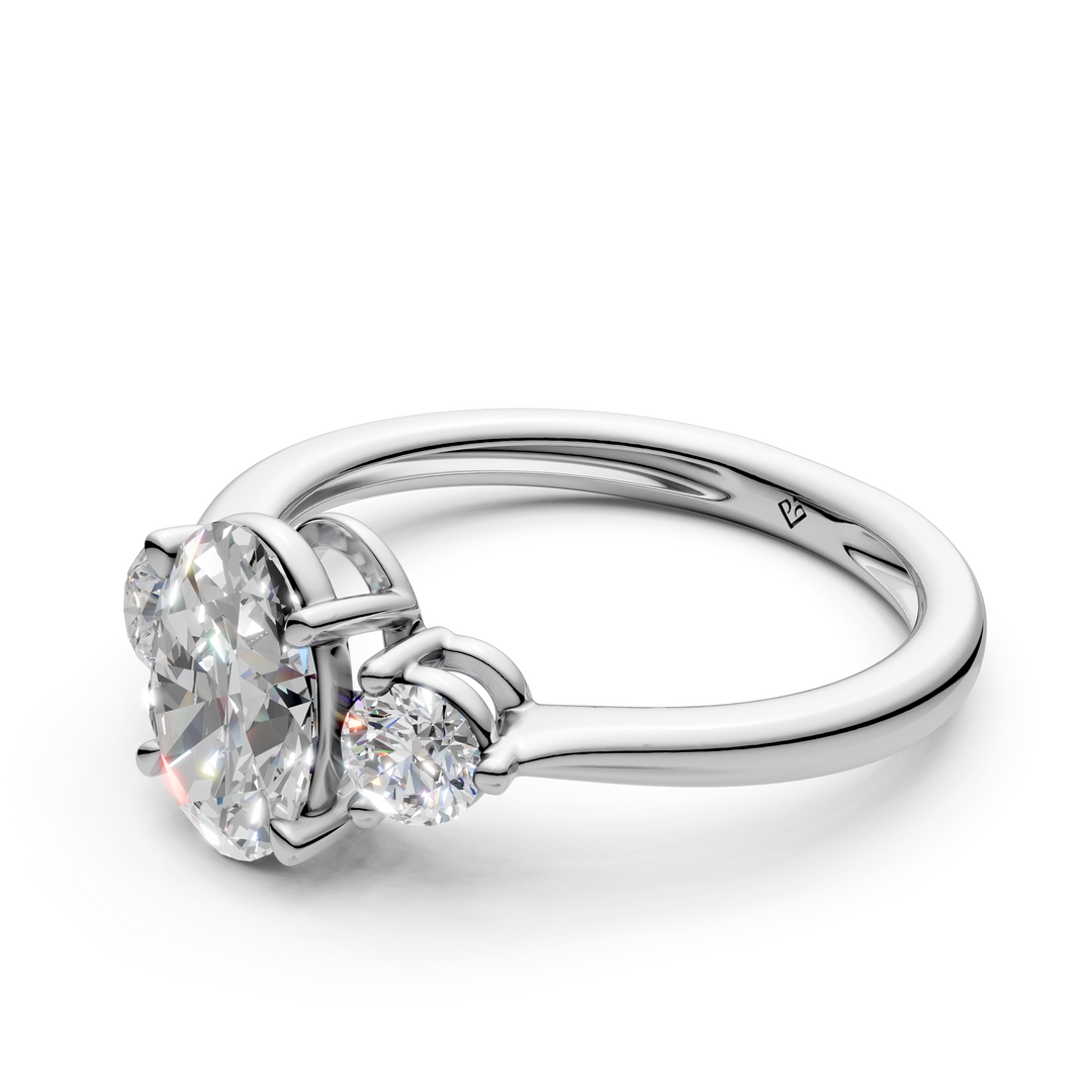 Pakhi Round Solitaire Diamond 3 stone Ladies Ring
