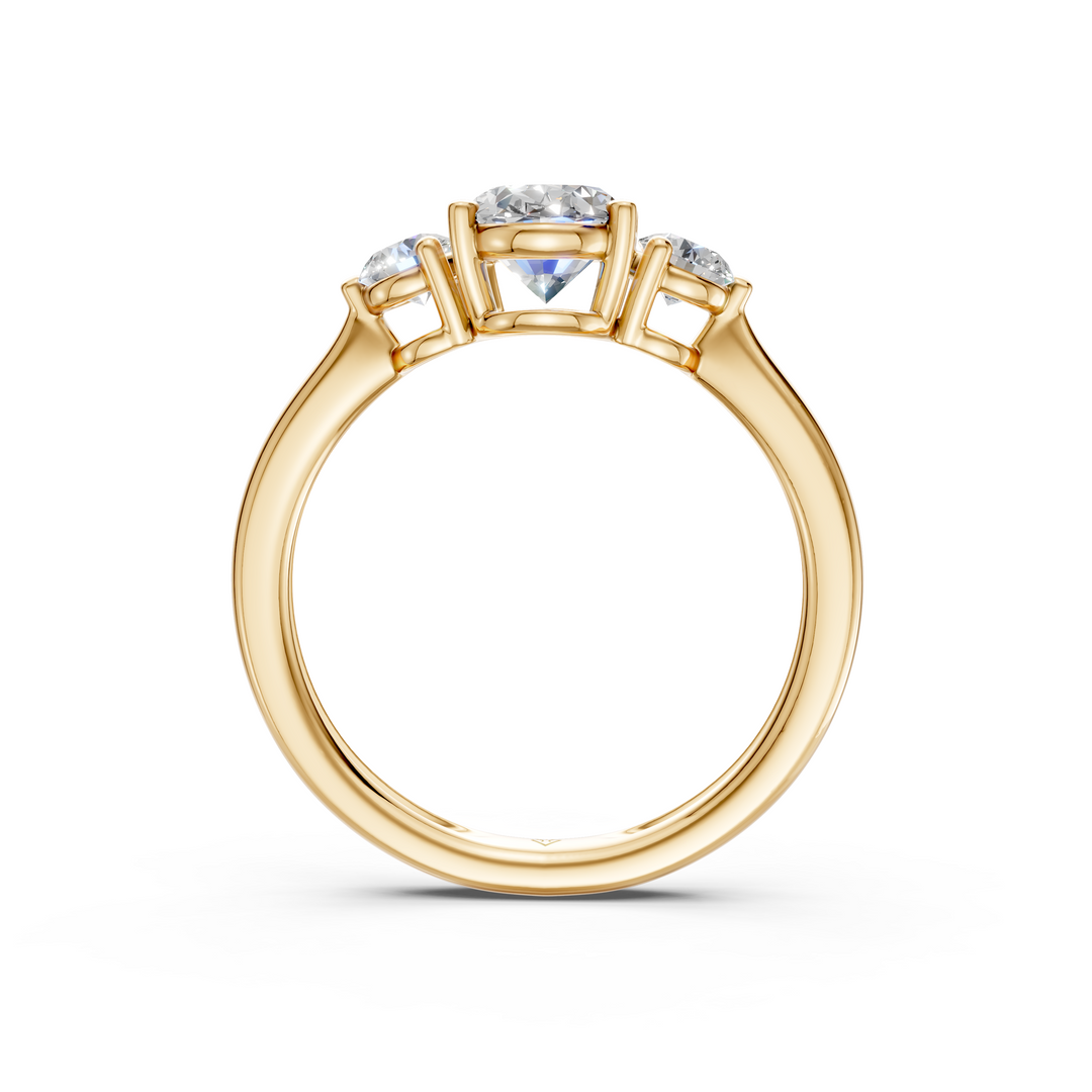 Pakhi Round Solitaire Diamond 3 stone Ladies Ring