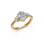 Load image into Gallery viewer, Pakhi Round Solitaire Diamond 3 stone Ladies Ring
