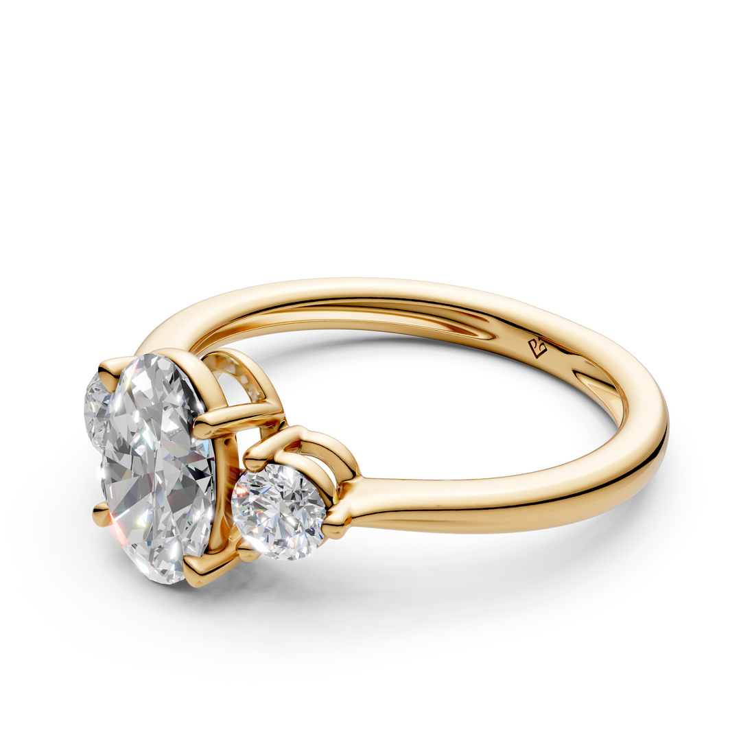 Pakhi Round Solitaire Diamond 3 stone Ladies Ring