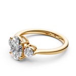 Load image into Gallery viewer, Pakhi Round Solitaire Diamond 3 stone Ladies Ring
