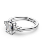 Load image into Gallery viewer, Imani Emerald Solitaire Diamond 3 stone Ladies Ring
