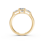 Load image into Gallery viewer, Imani Emerald Solitaire Diamond 3 stone Ladies Ring
