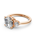 Load image into Gallery viewer, Aaliyah Round Solitaire Diamond 3 stone Ladies Ring
