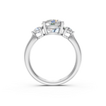 Load image into Gallery viewer, Aaliyah Round Solitaire Diamond 3 stone Ladies Ring

