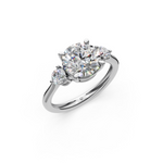 Load image into Gallery viewer, Aaliyah Round Solitaire Diamond 3 stone Ladies Ring
