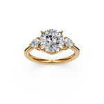 Load image into Gallery viewer, Aaliyah Round Solitaire Diamond 3 stone Ladies Ring

