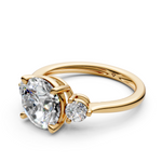 Load image into Gallery viewer, Aaliyah Round Solitaire Diamond 3 stone Ladies Ring
