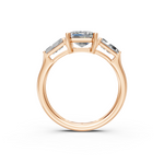 Load image into Gallery viewer, Gigi Emerald Solitaire Diamond 3 stone Ladies Ring
