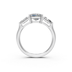 Load image into Gallery viewer, Gigi Emerald Solitaire Diamond 3 stone Ladies Ring
