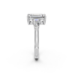 Load image into Gallery viewer, Gigi Emerald Solitaire Diamond 3 stone Ladies Ring

