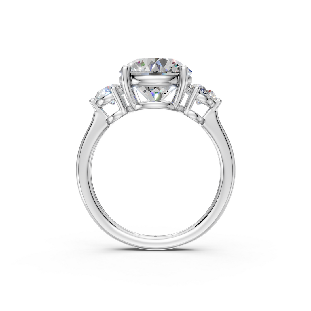Kiki Round Solitaire Diamond 3 stone Ladies Ring