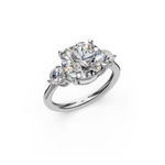 Load image into Gallery viewer, Kiki Round Solitaire Diamond 3 stone Ladies Ring
