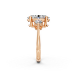 Load image into Gallery viewer, Opal Oval Solitaire Diamond 3 stone Ladies Ring
