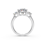 Load image into Gallery viewer, Opal Oval Solitaire Diamond 3 stone Ladies Ring
