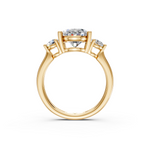 Load image into Gallery viewer, Opal Oval Solitaire Diamond 3 stone Ladies Ring
