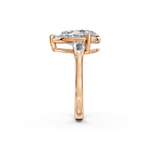 Load image into Gallery viewer, Rosie Pear Solitaire Diamond 3 stone Ladies Ring
