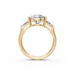 Load image into Gallery viewer, Rosie Pear Solitaire Diamond 3 stone Ladies Ring
