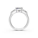 Load image into Gallery viewer, Selena Emerald Solitaire Diamond 3 stone Ladies Ring
