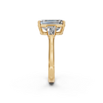 Load image into Gallery viewer, Selena Emerald Solitaire Diamond 3 stone Ladies Ring

