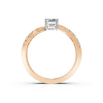 Load image into Gallery viewer, Jenna Emerald Solitaire Diamond Ladies Ring
