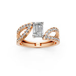 Load image into Gallery viewer, Jenna Emerald Solitaire Diamond Ladies Ring

