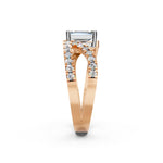 Load image into Gallery viewer, Jenna Emerald Solitaire Diamond Ladies Ring
