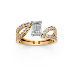 Load image into Gallery viewer, Jenna Emerald Solitaire Diamond Ladies Ring
