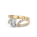 Load image into Gallery viewer, Jenna Emerald Solitaire Diamond Ladies Ring
