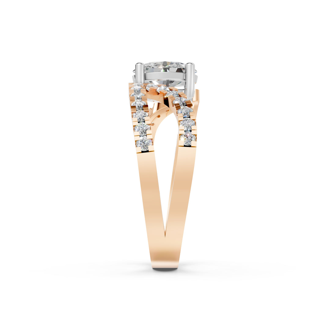Lina Oval Solitaire Diamond Ladies Ring