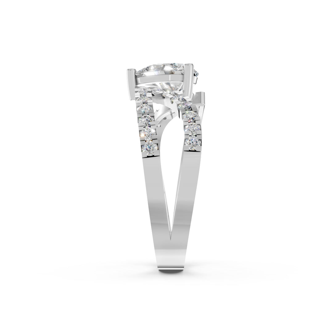 Areej Pear Solitaire Diamond Ladies Ring
