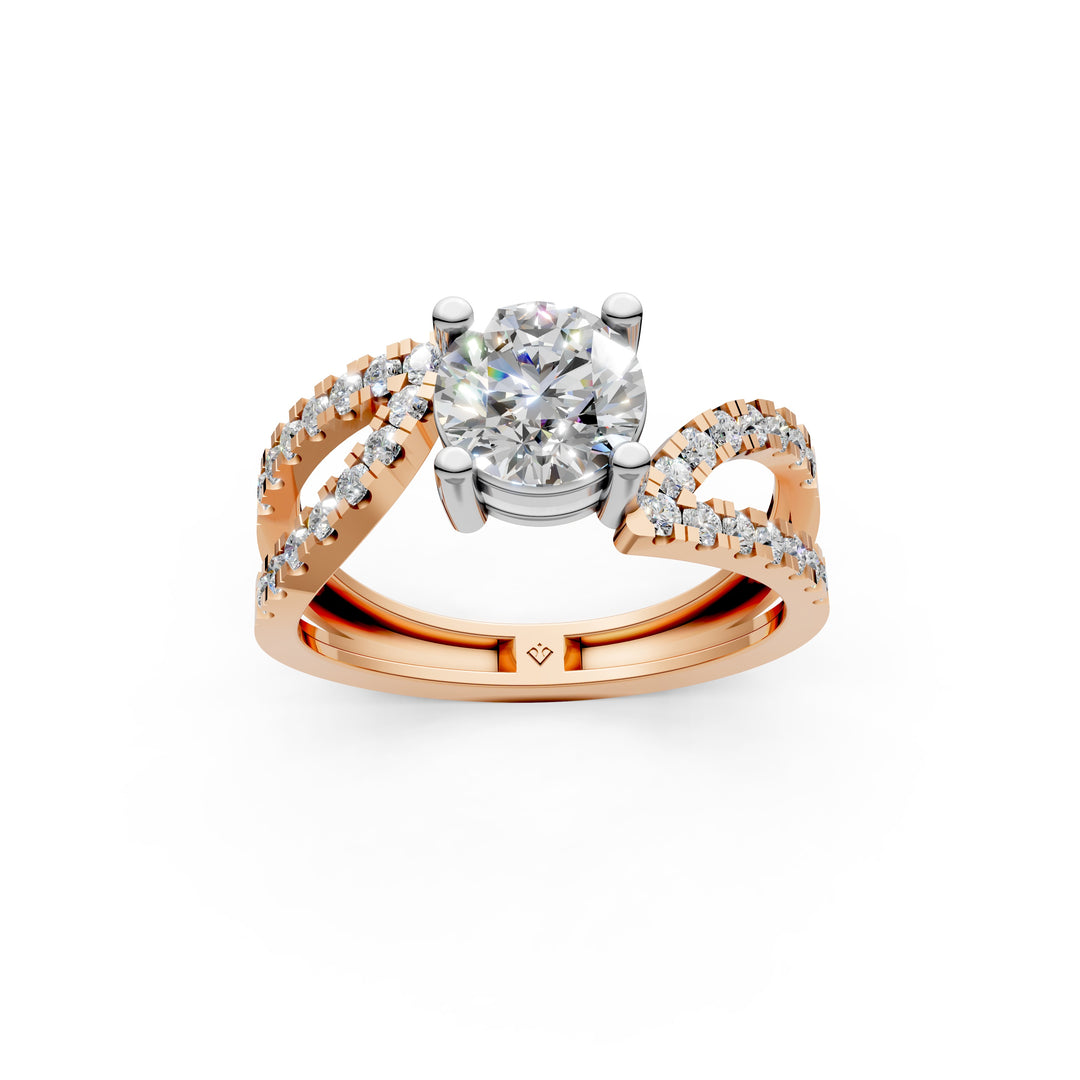 Reem Pear Solitaire Diamond Ladies Ring