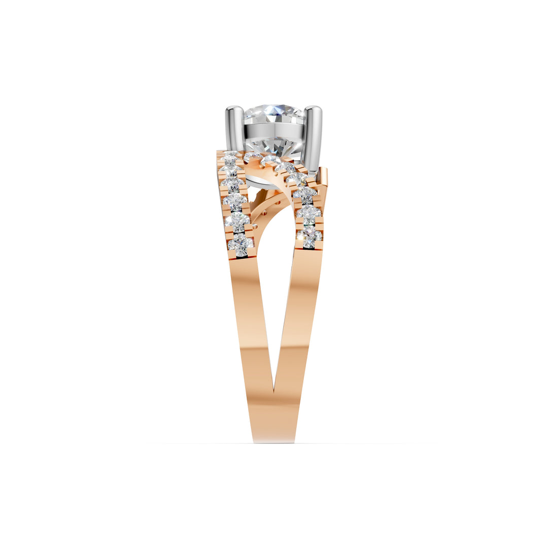 Reem Pear Solitaire Diamond Ladies Ring