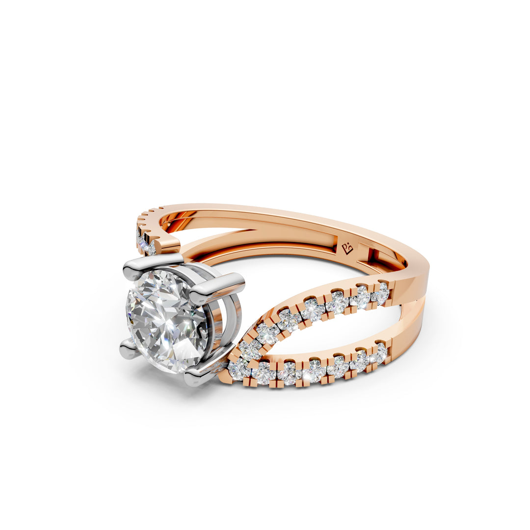 Reem Pear Solitaire Diamond Ladies Ring