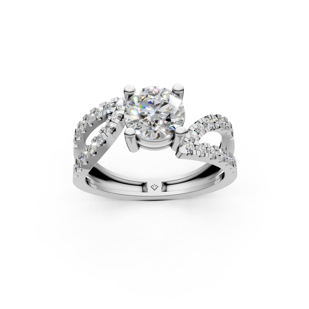 Reem Pear Solitaire Diamond Ladies Ring