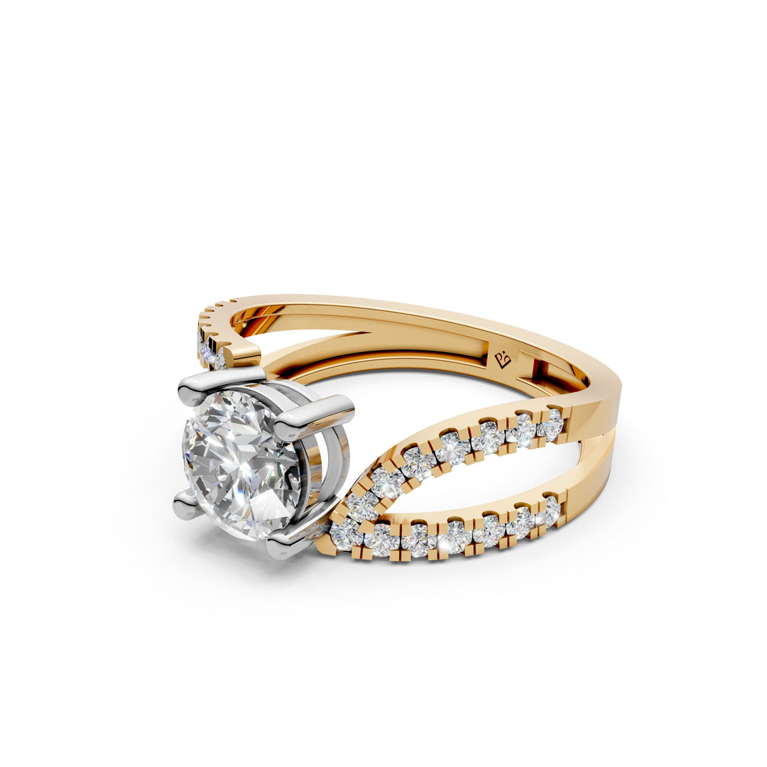 Reem Pear Solitaire Diamond Ladies Ring