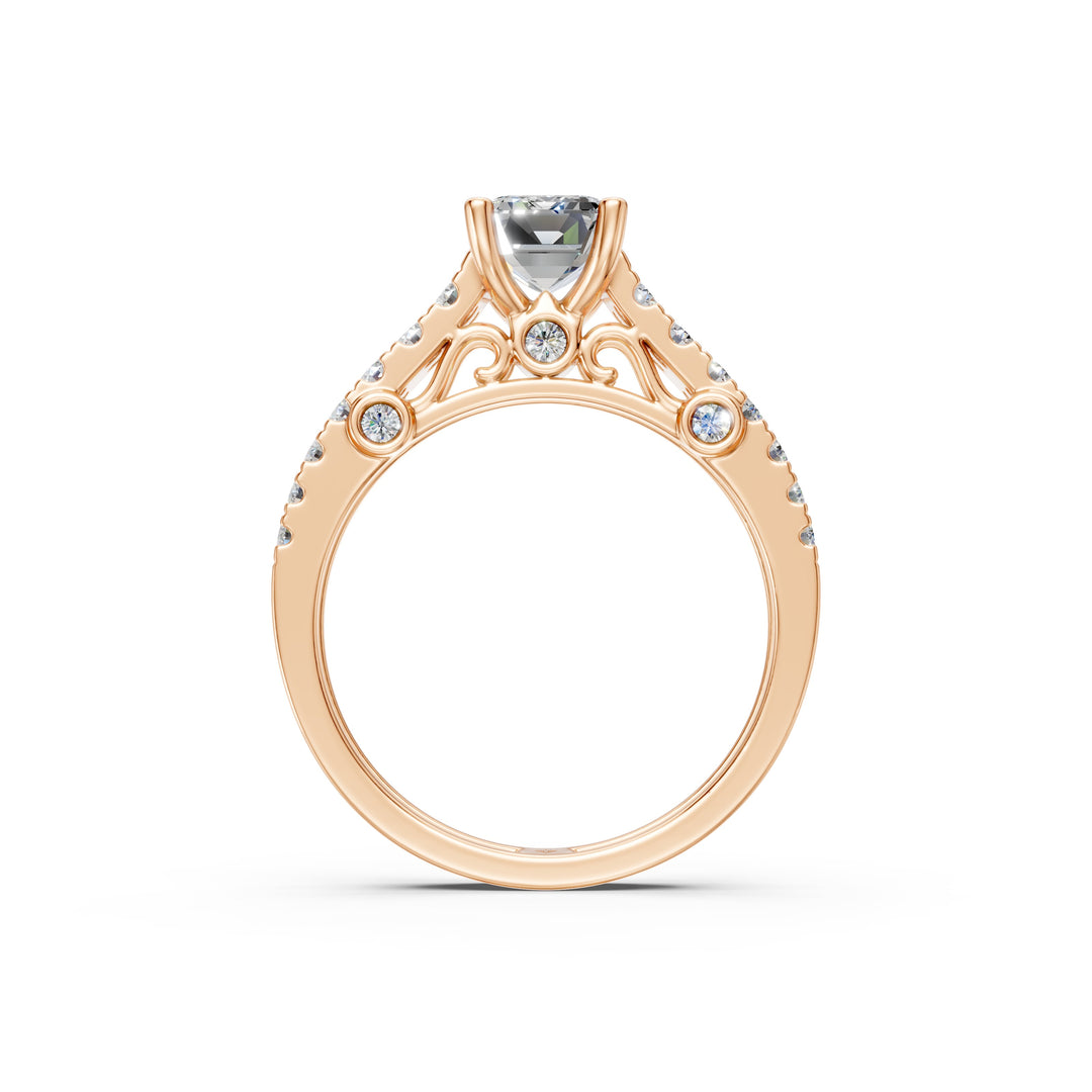Daisy Emerald Solitaire Diamond Ladies Ring