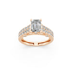 Load image into Gallery viewer, Daisy Emerald Solitaire Diamond Ladies Ring
