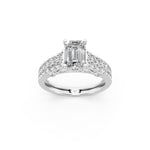 Load image into Gallery viewer, Daisy Emerald Solitaire Diamond Ladies Ring
