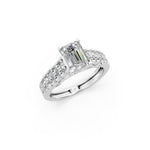 Load image into Gallery viewer, Daisy Emerald Solitaire Diamond Ladies Ring
