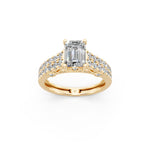 Load image into Gallery viewer, Daisy Emerald Solitaire Diamond Ladies Ring
