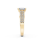 Load image into Gallery viewer, Daisy Emerald Solitaire Diamond Ladies Ring
