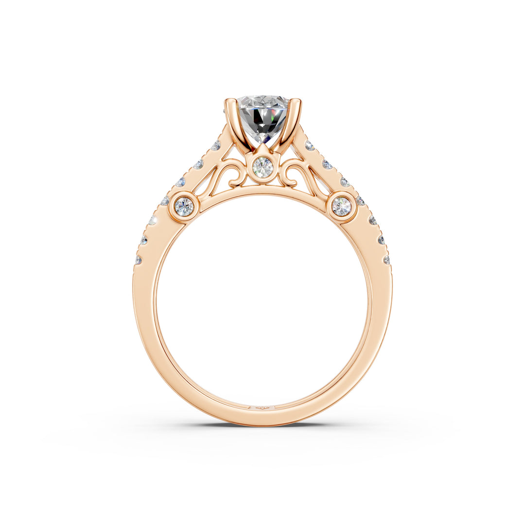 Romy Oval Solitaire Diamond Ladies Ring