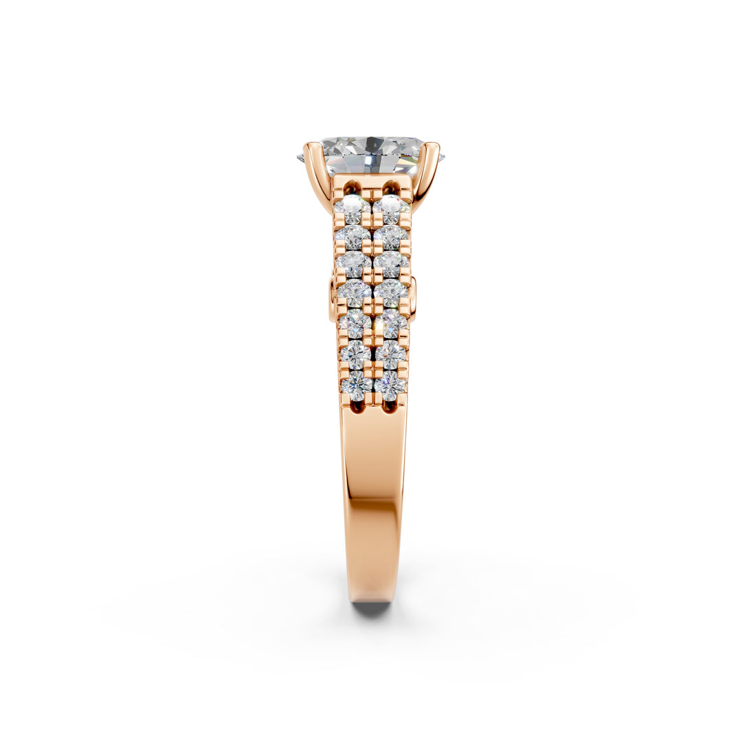Romy Oval Solitaire Diamond Ladies Ring