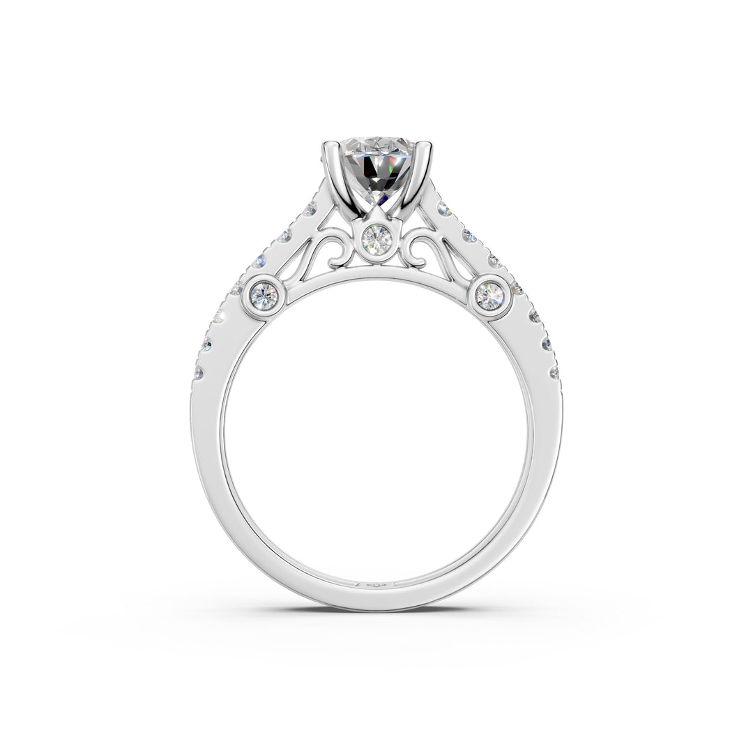Romy Oval Solitaire Diamond Ladies Ring