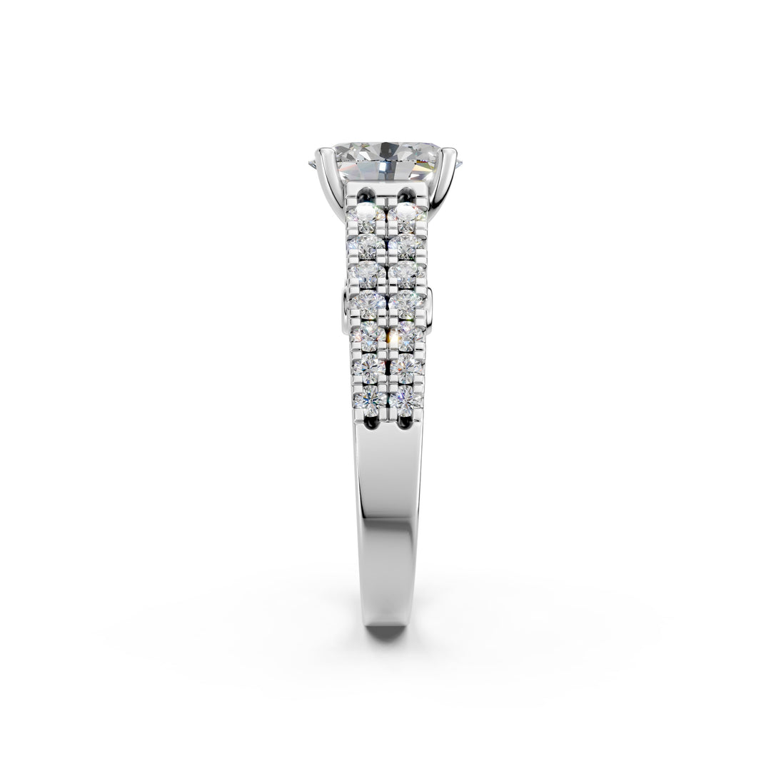 Romy Oval Solitaire Diamond Ladies Ring